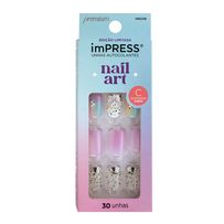 Unhas Autocolantes Kiss New York Impress Nail Art Sweet Life 30 Unidades