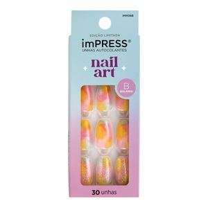 Unhas Autocolantes Kiss New York Impress Nail Art Candy Syrup 30 Unidades
