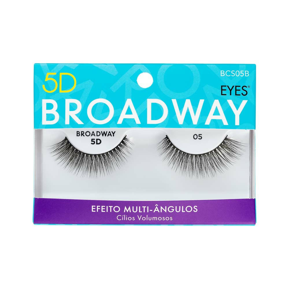 Cílios Postiços Kiss New York Broadway 5D Eyes 05 BCS05B 1 Par