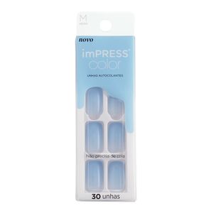 Unhas Autocolantes Kiss New York Impress Color Média New Wave 30 Unidades