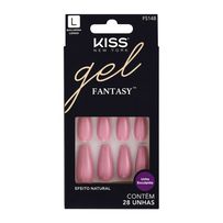 Unhas Postiças Kiss New York Gel Fantasy Countless Time 28 Unidades