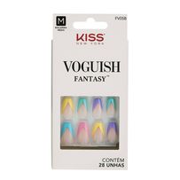 Unhas Autocolantes Kiss New York Vouguish Fantasy Disco Ball 28 Unidades