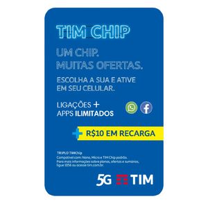 Chip Tim Plano Naked 4g Com Recarga