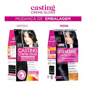 Tintura Loreal Casting Creme Gloss 210 - Preto azulado