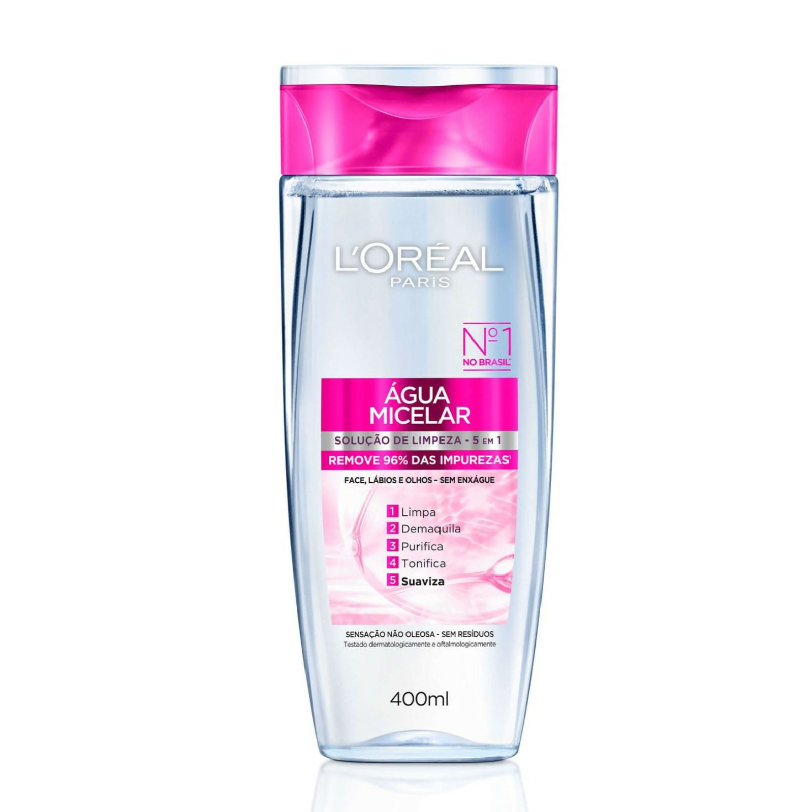 Água Micelar L'Oréal Paris Solução de Limpeza 5 em 1 400ml