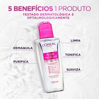 Água Micelar L'Oréal Paris Solução de Limpeza 5 em 1 - 100ml