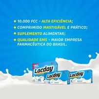 Lacday 10.000U.Fcc Enzima Lactase 8 Comprimidos Mastigáveis