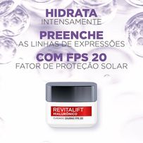 Creme Hidratante Facial Anti-idade L'Oréal Paris Revitalift Hialurônico Diurno FPS20 49g