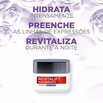 Creme Hidratante Facial Anti-idade L'Oréal Paris Revitalift Hialurônico Noturno 49g