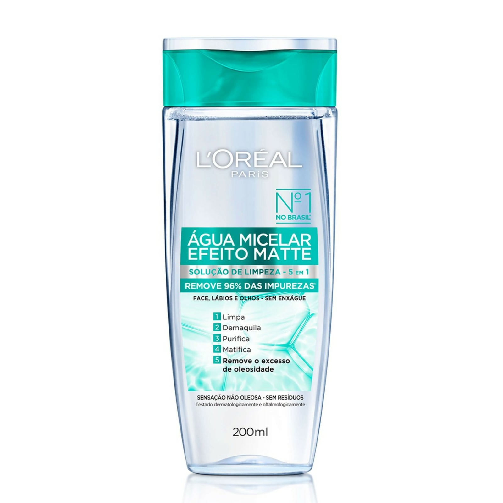 Água Micelar Efeito Matte L'Oréal Paris Solução de Limpeza Facial 200ml