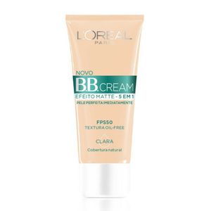 Base BB Cream L'Oréal Paris Efeito Matte 5 Em 1 Cor Clara FPS 50 30ml