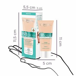 Base BB Cream L'Oréal Paris Efeito Matte 5 Em 1 Cor Média FPS 50 30ml