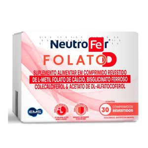 Suplemento Alimentar Ems Neutrofer Folato D 30 Comprimidos Revestidos