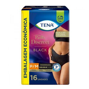 Roupa Íntima Tena Pants Discreet Black P/M 16 Unidades