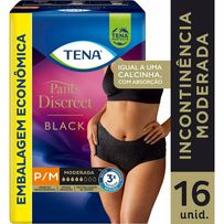 Roupa Íntima Tena Pants Discreet Black P/M 16 Unidades