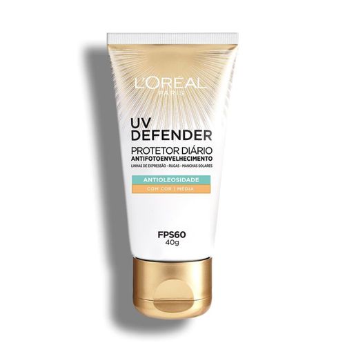 Protetor Solar Facial L'Oréal Paris UV Defender Antioleosidade Cor Média FPS60 40g
