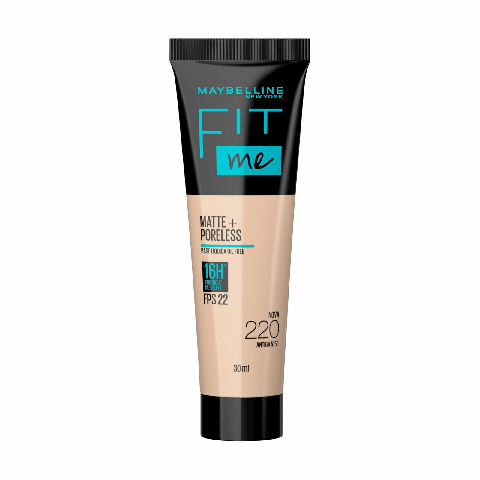 Base Líquida Maybelline NY Fit Me Matte FPS22 Cor 220 30ml