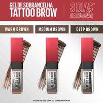 Gel De Sobrancelha Maybelline Ny Tattoo Brow 3 Dias Medium Brown 5g