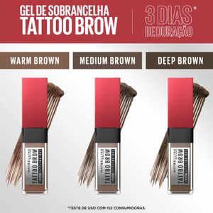 Gel De Sobrancelha Maybelline Ny Tattoo Brow 3 Dias Deep Brown 5g