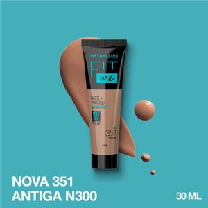 Base Líquida Maybelline NY Fit Me Matte FPS22 Cor 351 30ml