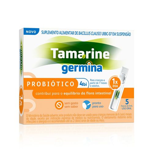 Probiótico 4bi Tamarine Germina Uso Oral 5 Frascos de 5ml Cada