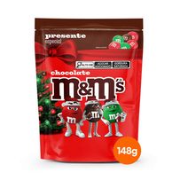 Confeitos M&M Pouch Natal Chocolate ao Leite 148g