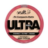 Pó Compacto  Matte Tradicional Vult Ultra Fino V400 9g