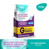 Cloridrato De Fexofenadina 180mg Medley 10 Comprimidos