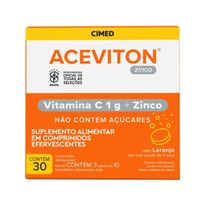 Suplemento Alimentar Aceviton Vitamina C Zinco 30 Comprimidos Efervescentes
