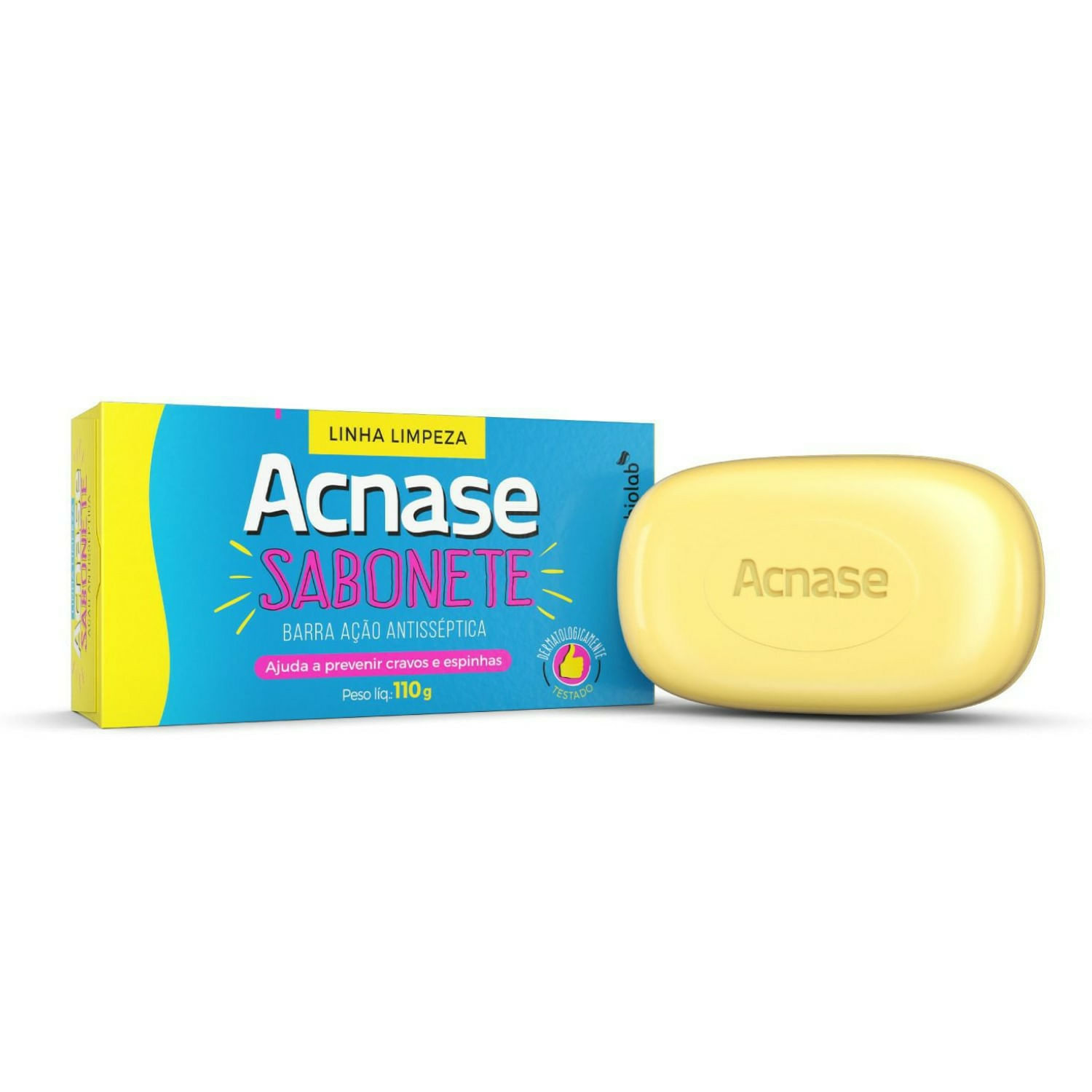 Sabonete Em Barra Facial Acnase Ação Antisséptica 110g