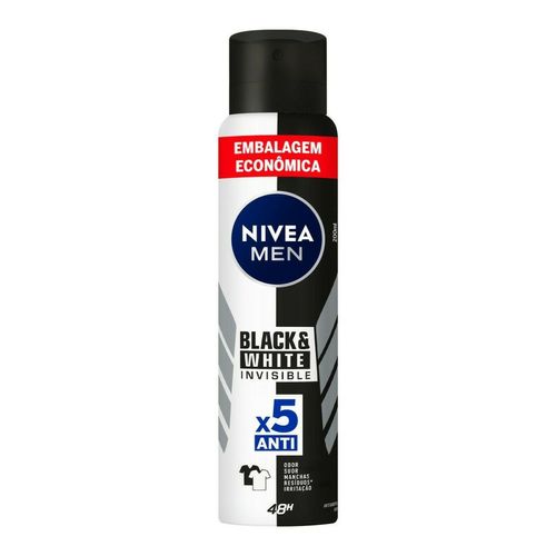 Desodorante Antitranspirante Aerosol Nivea Men Invisible Black&White Power 200ml