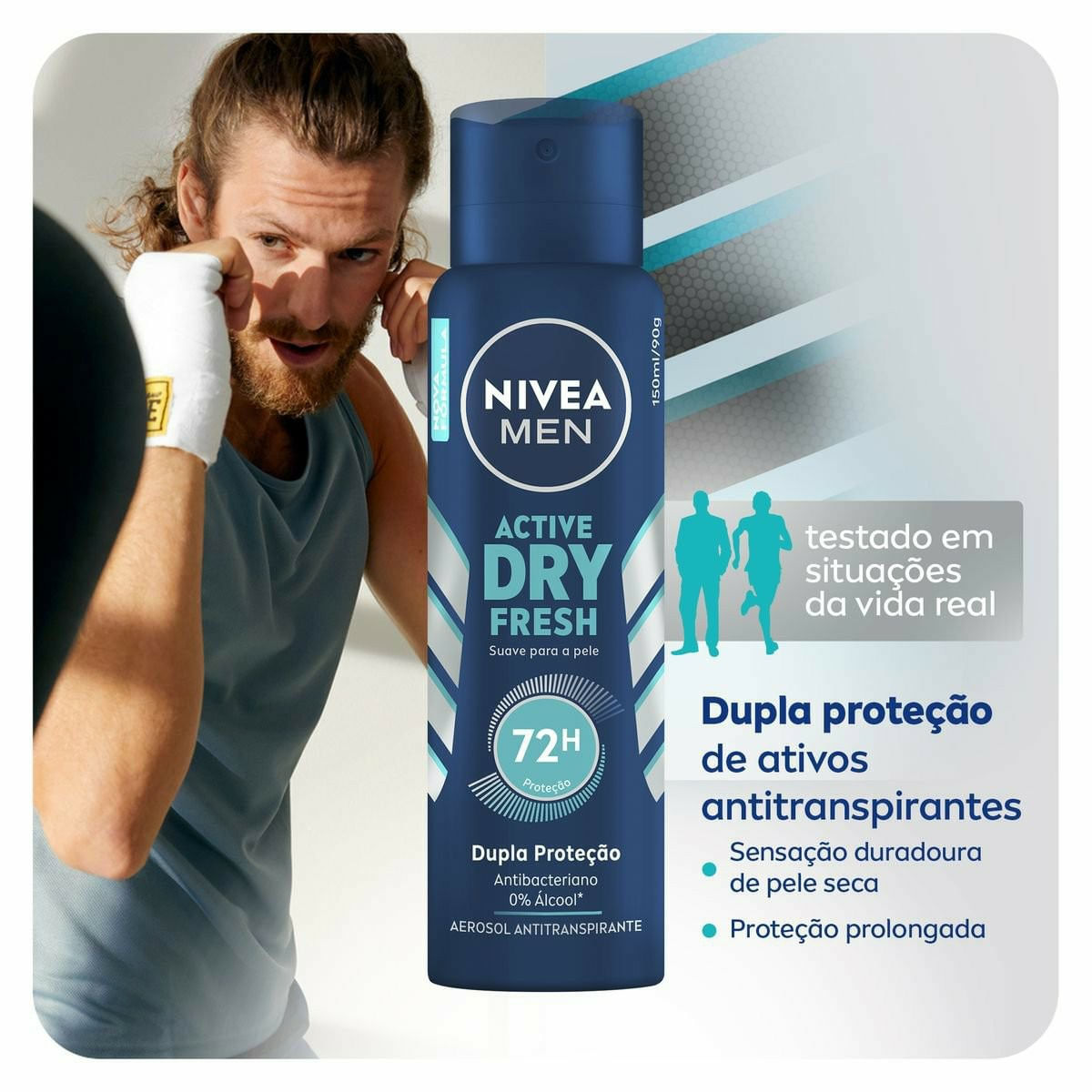 Desodorante Antitranspirante Aerosol Nivea Men Dry Fresh 150ml - Drogaria  Venancio
