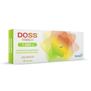 Vitamina D3 Doss 1.000UI Biolab 30 Cápsulas