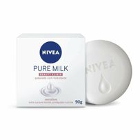 Sabonete em Barra Nivea Pure Milk Sensitive Promo 6 Unidades de 90g Cada