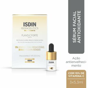 Sérum Com Vitamina C Facial Isdin Isdinceutics Pura 15% Flavo-C Forte 3 Unidades de 5,3ml Cada