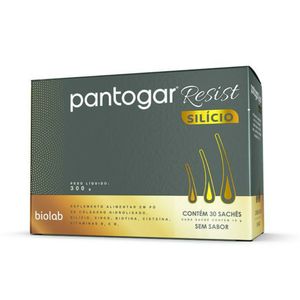 Suplemento Alimentar Pantogar Resist em Pó Silicio Sem Sabor 30 Sachês de 10g Cada