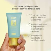 Gel Creme Hidratante Facial Controle de Brilho e Imperfeições Isdin Oily Skin Acniben 2 - 41,2g