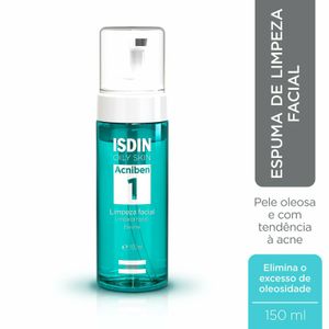 Espuma De Limpeza Facial Suave Isdin Oily Skn Acniben 1 - 150ml
