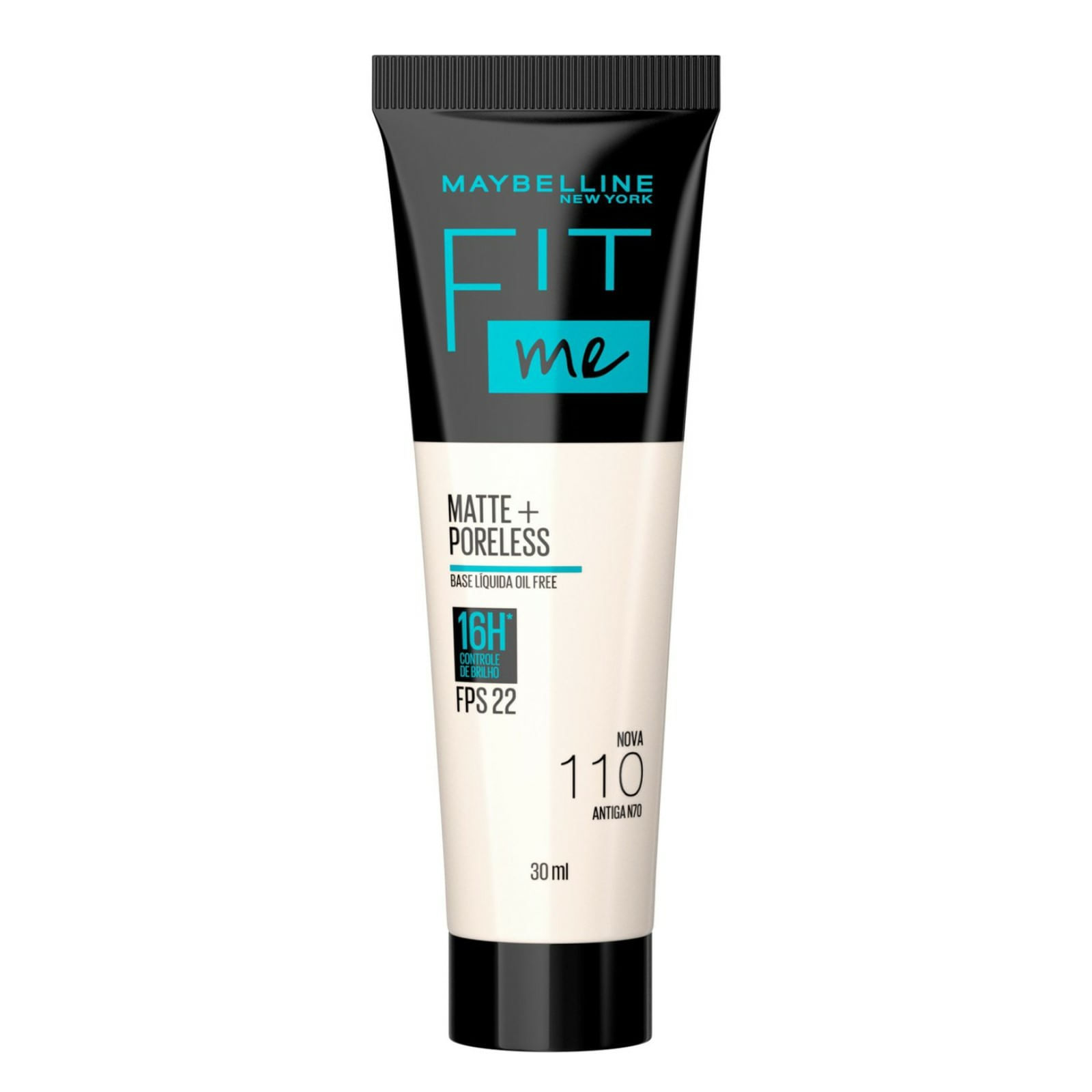 Base Líquida Maybelline NY Fit Me Matte FPS22 Cor 110 30ml