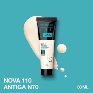 Base Líquida Maybelline NY Fit Me Matte FPS22 Cor 110 30ml