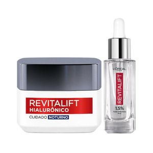 Kit Tratamento L'Oréal Paris Revitalift Hialurônico Sérum Facial 30ml + Creme Noturno 49g
