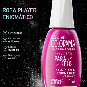 Esmalte Colorama Cremoso Universo Paralelo Rosa Player Enigmático 8ml