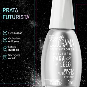 Esmalte Colorama Cremoso Universo Paralelo Prata Futurista 8ml