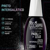 Esmalte Colorama Cremoso Universo Paralelo Preto Intergaláctico 8ml