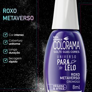 Esmalte Colorama Cremoso Universo Paralelo Roxo Metaverso 8ml