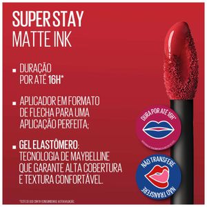 Batom Líquido Longa Duração Maybelline SuperStay Matte Ink 150 Savant 5ml