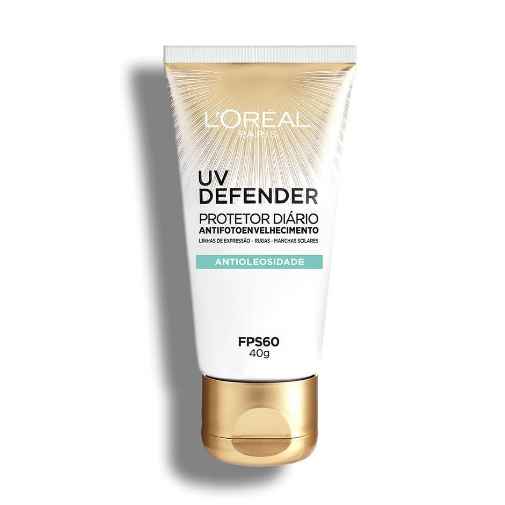 Protetor Solar Facial L'Oréal Paris Uv Defender Antioleosidade FPS60 40g