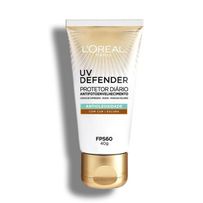 Protetor Solar Facial L'Oréal Paris Uv Defender Antioleosidade Escura FPS60 40g