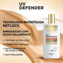 Protetor Solar Facial L'Oréal Paris Uv Defender Fluido Cor Média 3.0 FPS60 40g