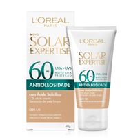 Protetor Solar Facial L'Oréal Paris Solar Expertise Antioleosidade FPS60 Cor 1.0 Clara 40g